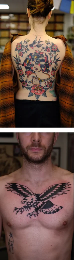 tattoo rose and dagger