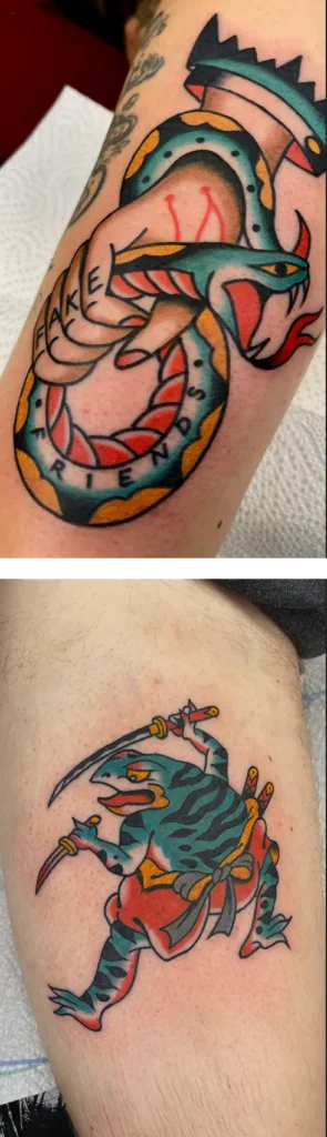 tattoo rose and dagger