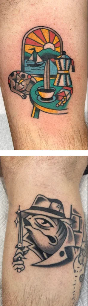 tattoo rose and dagger