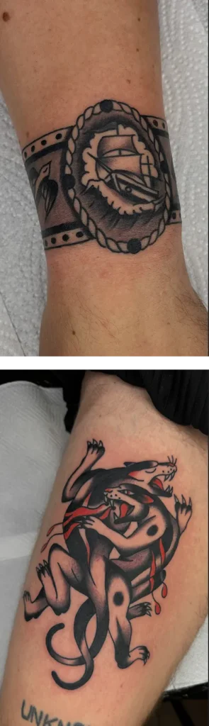 tattoo rose and dagger