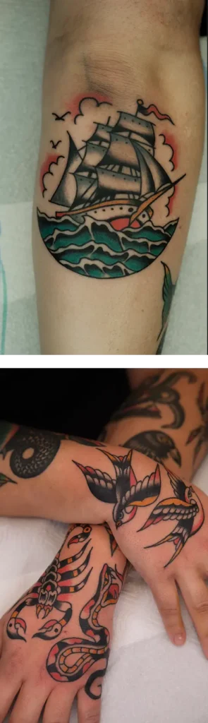 tattoo rose and dagger