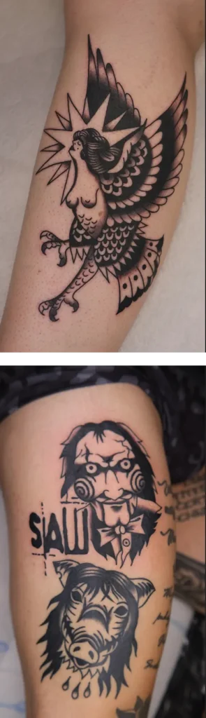 tattoo rose and dagger