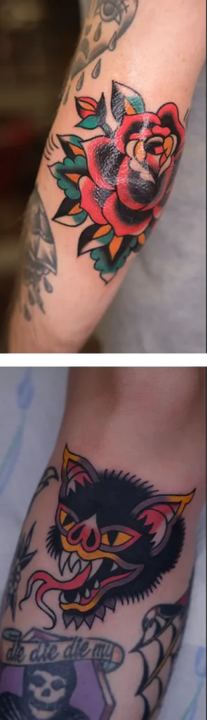 tattoo rose and dagger