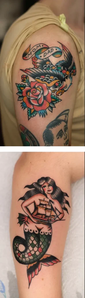 tattoo rose and dagger