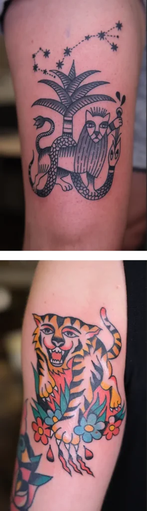 tattoo rose and dagger